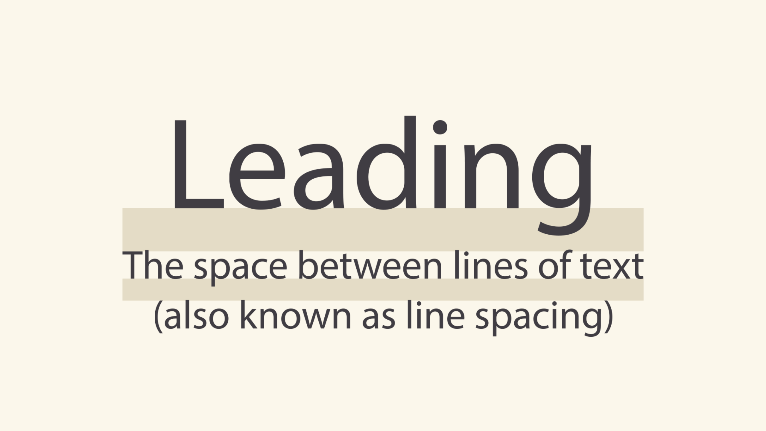 Visual demonstration of leading